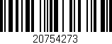 Código de barras (EAN, GTIN, SKU, ISBN): '20754273'