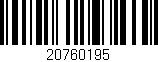 Código de barras (EAN, GTIN, SKU, ISBN): '20760195'