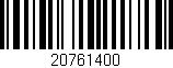 Código de barras (EAN, GTIN, SKU, ISBN): '20761400'