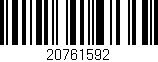 Código de barras (EAN, GTIN, SKU, ISBN): '20761592'