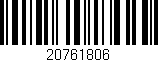 Código de barras (EAN, GTIN, SKU, ISBN): '20761806'