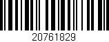 Código de barras (EAN, GTIN, SKU, ISBN): '20761829'