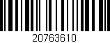 Código de barras (EAN, GTIN, SKU, ISBN): '20763610'