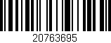 Código de barras (EAN, GTIN, SKU, ISBN): '20763695'