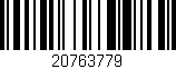 Código de barras (EAN, GTIN, SKU, ISBN): '20763779'
