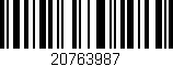 Código de barras (EAN, GTIN, SKU, ISBN): '20763987'