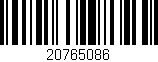 Código de barras (EAN, GTIN, SKU, ISBN): '20765086'