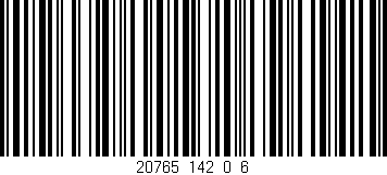 Código de barras (EAN, GTIN, SKU, ISBN): '20765_142_0_6'