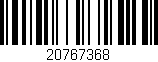 Código de barras (EAN, GTIN, SKU, ISBN): '20767368'