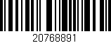 Código de barras (EAN, GTIN, SKU, ISBN): '20768891'