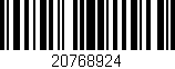 Código de barras (EAN, GTIN, SKU, ISBN): '20768924'