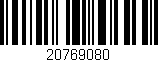Código de barras (EAN, GTIN, SKU, ISBN): '20769080'
