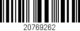 Código de barras (EAN, GTIN, SKU, ISBN): '20769262'