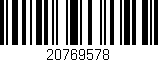 Código de barras (EAN, GTIN, SKU, ISBN): '20769578'