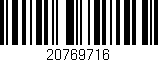 Código de barras (EAN, GTIN, SKU, ISBN): '20769716'