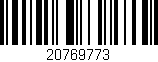 Código de barras (EAN, GTIN, SKU, ISBN): '20769773'