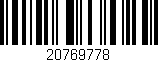 Código de barras (EAN, GTIN, SKU, ISBN): '20769778'