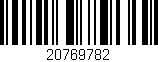 Código de barras (EAN, GTIN, SKU, ISBN): '20769782'