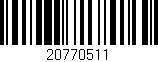 Código de barras (EAN, GTIN, SKU, ISBN): '20770511'