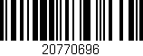 Código de barras (EAN, GTIN, SKU, ISBN): '20770696'