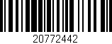 Código de barras (EAN, GTIN, SKU, ISBN): '20772442'
