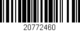 Código de barras (EAN, GTIN, SKU, ISBN): '20772460'