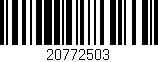 Código de barras (EAN, GTIN, SKU, ISBN): '20772503'