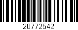 Código de barras (EAN, GTIN, SKU, ISBN): '20772542'