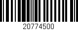 Código de barras (EAN, GTIN, SKU, ISBN): '20774500'