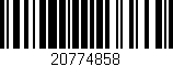 Código de barras (EAN, GTIN, SKU, ISBN): '20774858'