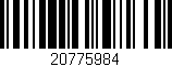 Código de barras (EAN, GTIN, SKU, ISBN): '20775984'