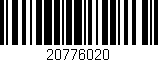 Código de barras (EAN, GTIN, SKU, ISBN): '20776020'