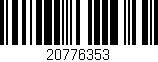 Código de barras (EAN, GTIN, SKU, ISBN): '20776353'