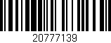Código de barras (EAN, GTIN, SKU, ISBN): '20777139'