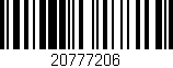 Código de barras (EAN, GTIN, SKU, ISBN): '20777206'
