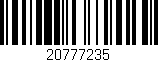 Código de barras (EAN, GTIN, SKU, ISBN): '20777235'