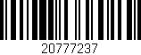 Código de barras (EAN, GTIN, SKU, ISBN): '20777237'