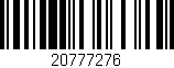Código de barras (EAN, GTIN, SKU, ISBN): '20777276'