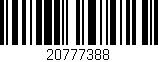 Código de barras (EAN, GTIN, SKU, ISBN): '20777388'