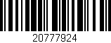 Código de barras (EAN, GTIN, SKU, ISBN): '20777924'