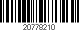 Código de barras (EAN, GTIN, SKU, ISBN): '20778210'