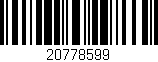 Código de barras (EAN, GTIN, SKU, ISBN): '20778599'