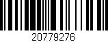 Código de barras (EAN, GTIN, SKU, ISBN): '20779276'