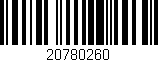 Código de barras (EAN, GTIN, SKU, ISBN): '20780260'