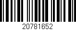 Código de barras (EAN, GTIN, SKU, ISBN): '20781652'
