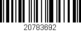 Código de barras (EAN, GTIN, SKU, ISBN): '20783692'