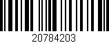 Código de barras (EAN, GTIN, SKU, ISBN): '20784203'