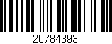 Código de barras (EAN, GTIN, SKU, ISBN): '20784393'