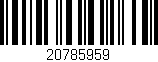 Código de barras (EAN, GTIN, SKU, ISBN): '20785959'