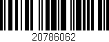 Código de barras (EAN, GTIN, SKU, ISBN): '20786062'